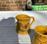 Collection of Yellow Ceramic Measuring Cups With Eagle Accents- Set of 6