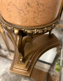 Skinny Greek Key Lamp With Rope Details