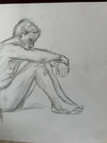 Nude Expressionism Drawing of a Man