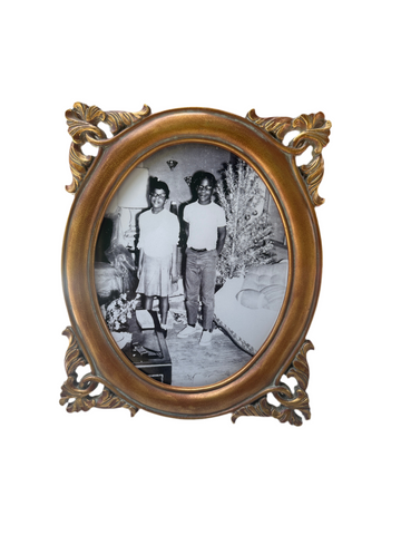 Vintage Framed African American Sibling Photo