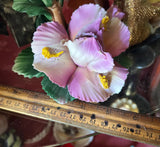 Italian Capodimonte Floral Ceramic Decor Piece