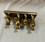 Gold Candleholders on Attached Tray