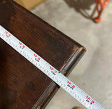 Wooden Mid Century Modern Beside Table With Rose Painted Details