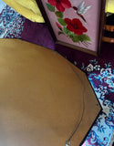 Vintage Faux Bamboo Geometric Asian Style Wall Mirror With Bird Accents