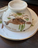 1970s Ceramic New Mexico Teacup and Saucer With Bird Accents
