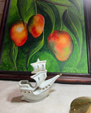 Anchor Details Capodimonte Ceramic Ship