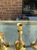 Collection of Brass Candlestick Holders- Set of 4