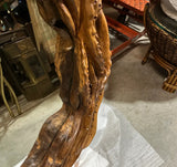 1970s Large Octopus Mirror Hand Carved Wood