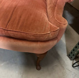 1970s Salmon Colored Cushioned Accent Chair