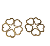 Pair of Brass Four Leaf Clover Trivets