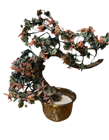jade plant in large pot Large Curvy Jade Plant in Brass Pot – Fig House Vintage