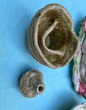 Pair of Handmade Pottery Vase and Bowl