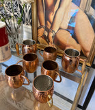 Collection of Copper Moscow Mule Cups- Set of 7