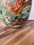 Asian Oversized Ceramic Hand Painted Egg- Condition Issues