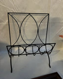 Black Metal Standing Magazine Rack