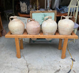 Late 19th Century Mediterranean Olive Jugs With Stand - 5 Piece Set