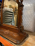 Small Wooden Hand Carved Standing Mirror
