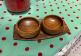 Pair of Hand Carved Bowls and Tray With Pineapple Accents- Set of 3