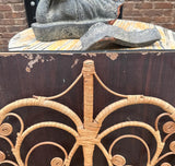 Wicker Twin Headboard With Heart Details