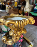 Hollywood Regency Gold Chalkware Vase