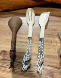 Trio of Safari Animal Wooden Spoons