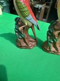 Pair of Ceramic Hand Painted Bird Figurines