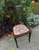 Mid Century Thonet Style Chair With Floral Cushion