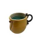 Handmade Ceramic Yellow Mug, Signed