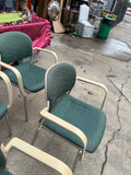 Collection of Green Padded Office Chairs- Set of 5