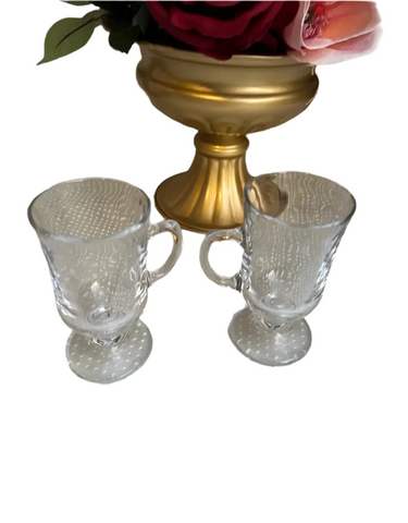 Pair of Portugal Glass Coffee Glasses