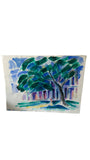 Abstract Watercolor Painting of Tree, Unframed