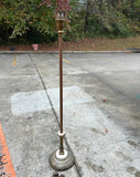 Tall Vintage MCM Floor Lamp With Marble and Brass Base