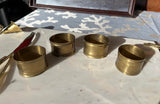 Collection of Simple Brass Napkin Rings- Set of 4
