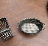Pair of Small Metal Lace Catchalls