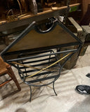 Gold and Black Skinny Wired Chair
