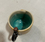 Handmade Ceramic Yellow Mug, Signed
