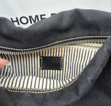 90's Simple Black Purse With Chain Strap Details