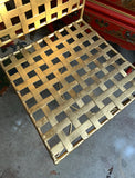 Gold Painted Checker Back Chair