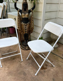 Rent Only- Folding White Chair Collection, Atlanta Area 40 Chairs Available