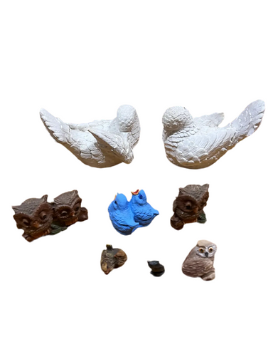 Miniature Instant Collection of Bird Figurines- Set of 8
