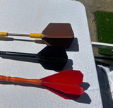 Trio of Hand Made Lawn Darts Sculptures
