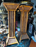 Pair of Bamboo Plant Stand Pillars