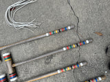 Vintage Collection of Croquet Mallets and Grass Hoops- Set of 14