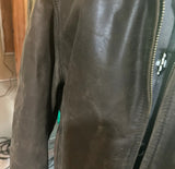 90's Vintage Sanoma Brown Leather Jacket