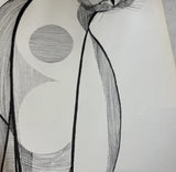 Pair of Brazilian Style Prints of a Cat and Baby, Signed
