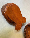 Trio of Wooden Offering Hands Bowls
