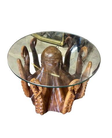 1970s Beach House Coastal Chic Octopus Coffee Table