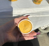 Collection of Yellow Ceramic Measuring Cups With Eagle Accents- Set of 6