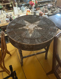 Cabin Fever, Mountain House, Wooden Side Table With Star Design