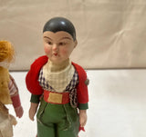Pair of Petite Ceramic Handmade Dolls